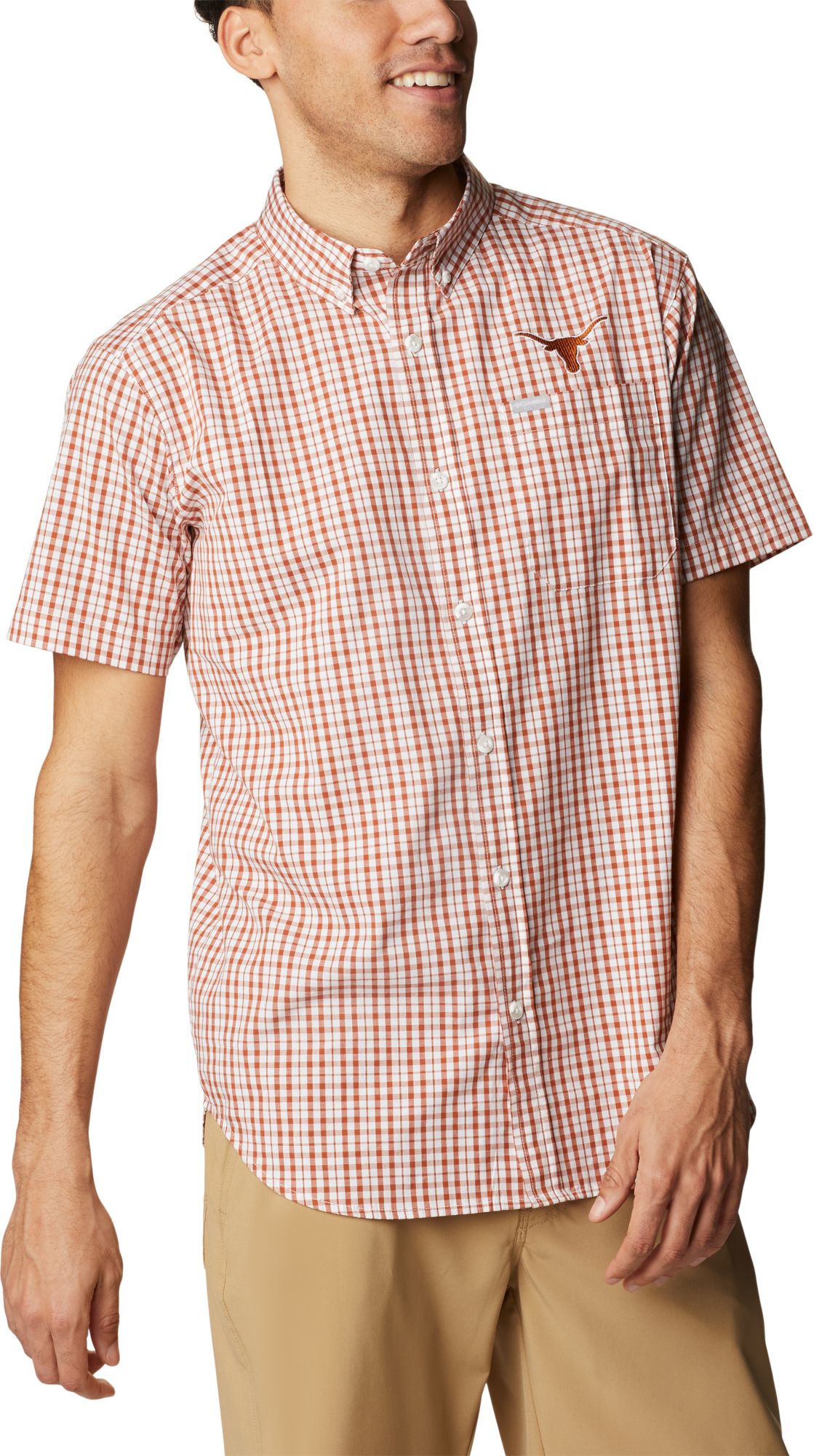 Columbia Men's Texas Longhorns Burnt Orange Rapid Rivers Button Down Shirt product image