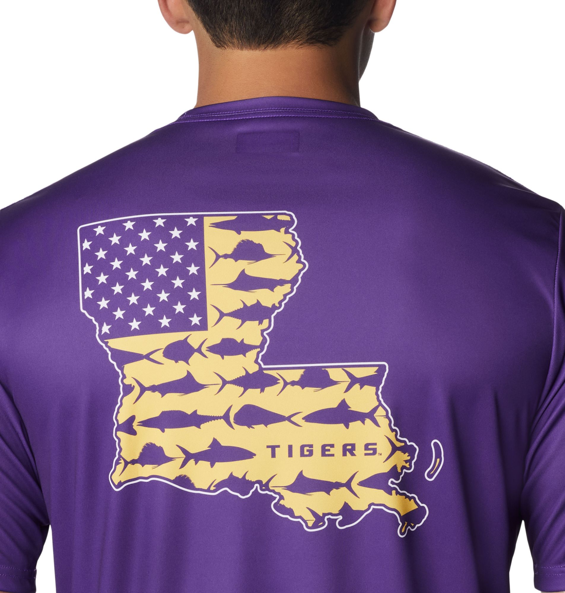 Columbia Men's LSU Tigers Purple Terminal Tackle T-Shirt product image