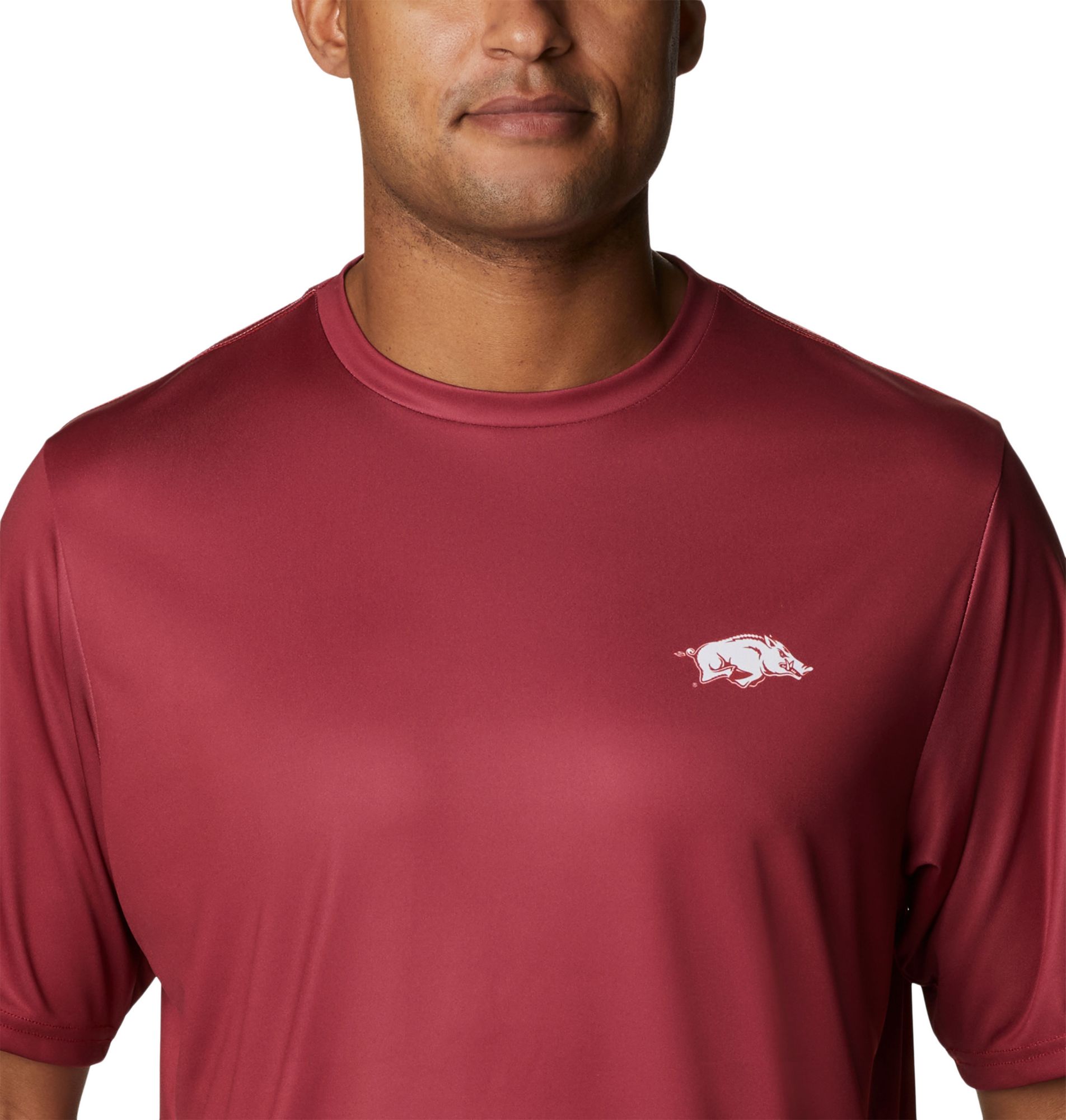 Columbia Men's Arkansas Razorbacks Cardinal Terminal Tackle T-Shirt