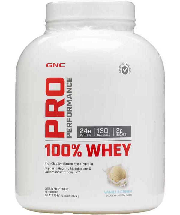 GNC Pro Performance 100% Whey Protein Vanilla Cream 64 Servings