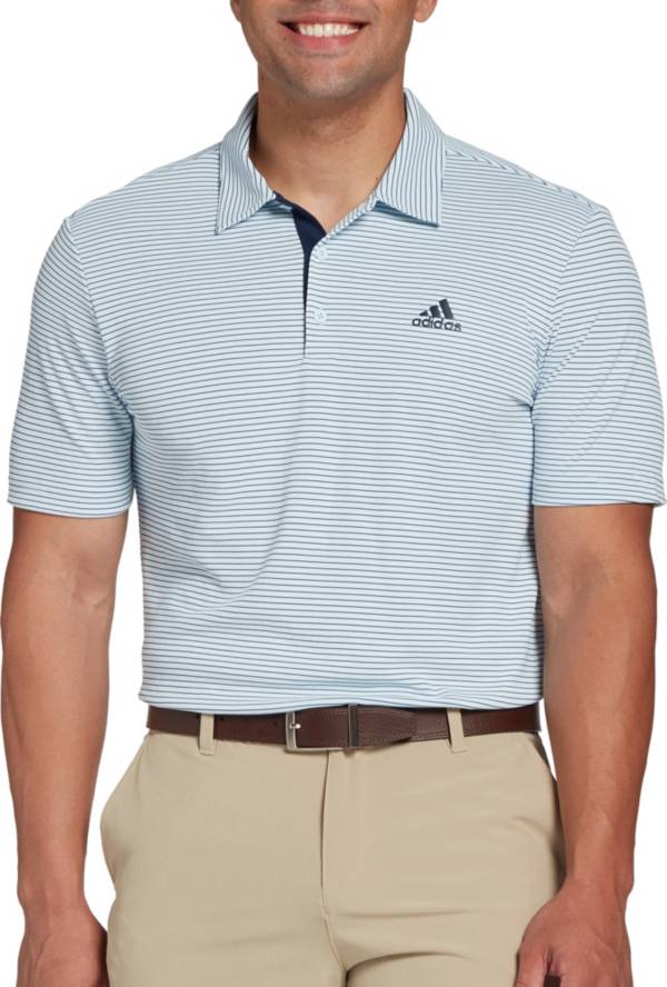 adidas pink stripe golf shirt