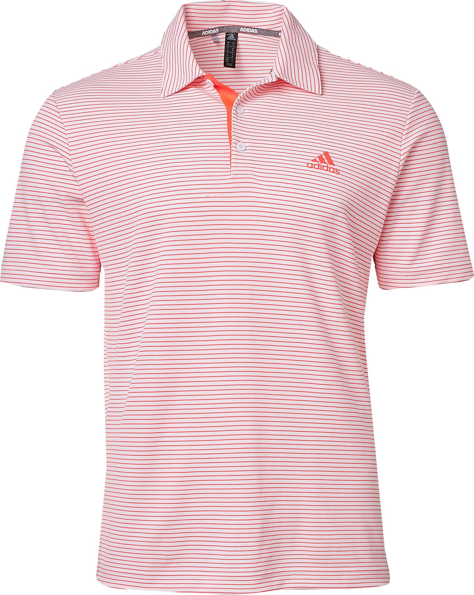 adidas mens pink golf shirt