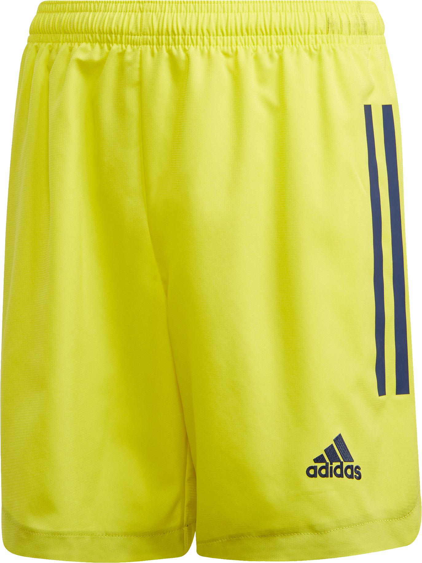 yellow adidas soccer shorts