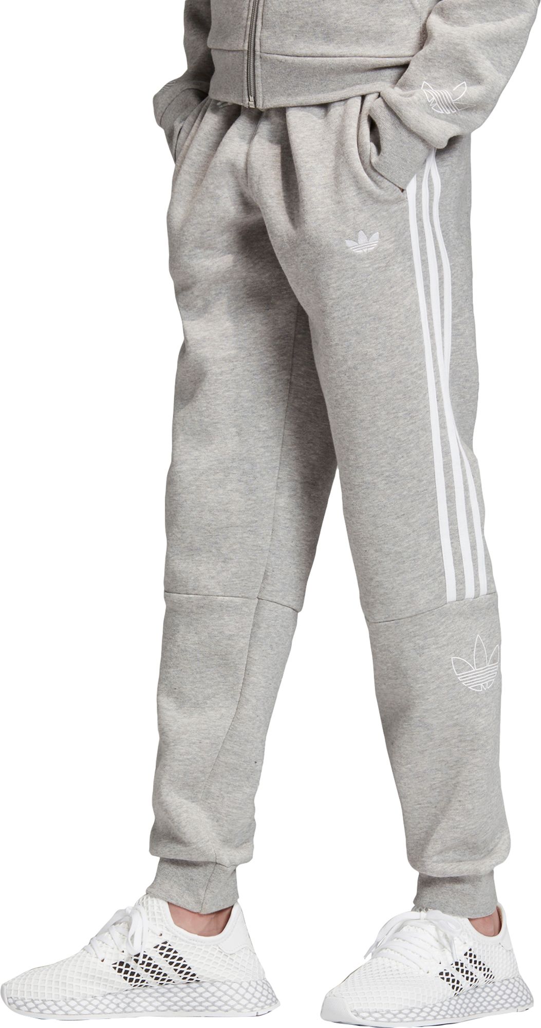 adidas jogging pants grey