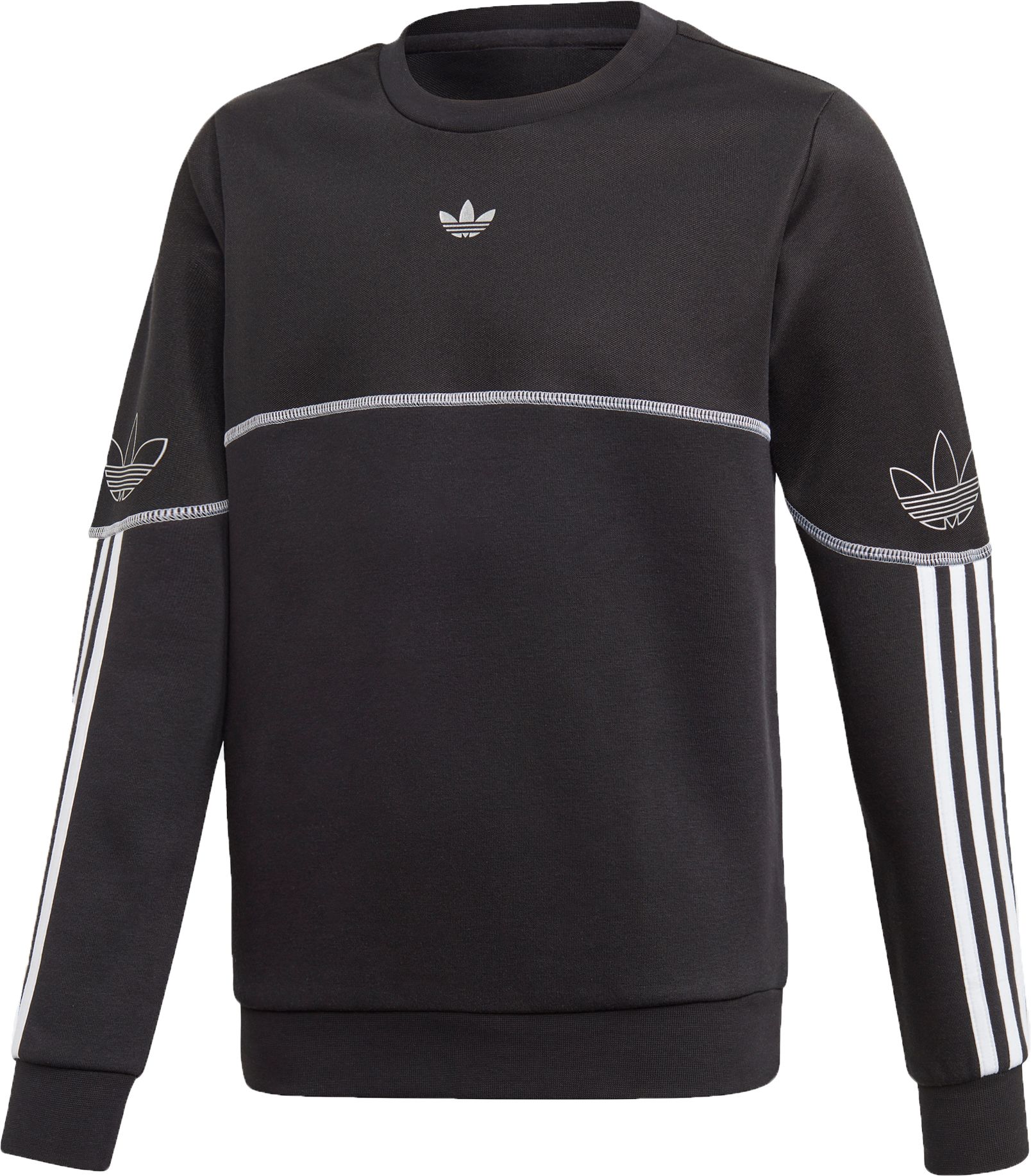 adidas outline crew neck sweatshirt