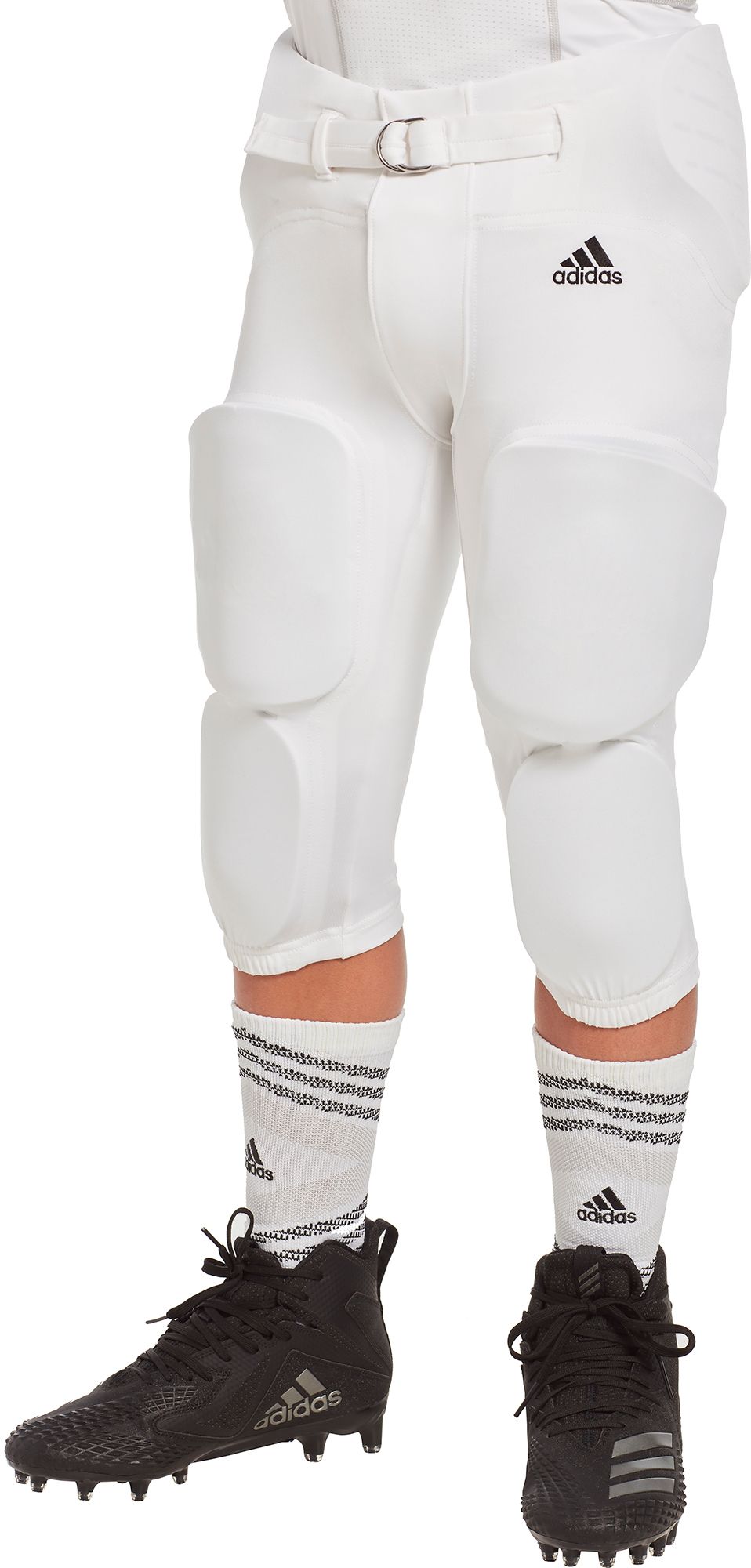 white adidas football pants