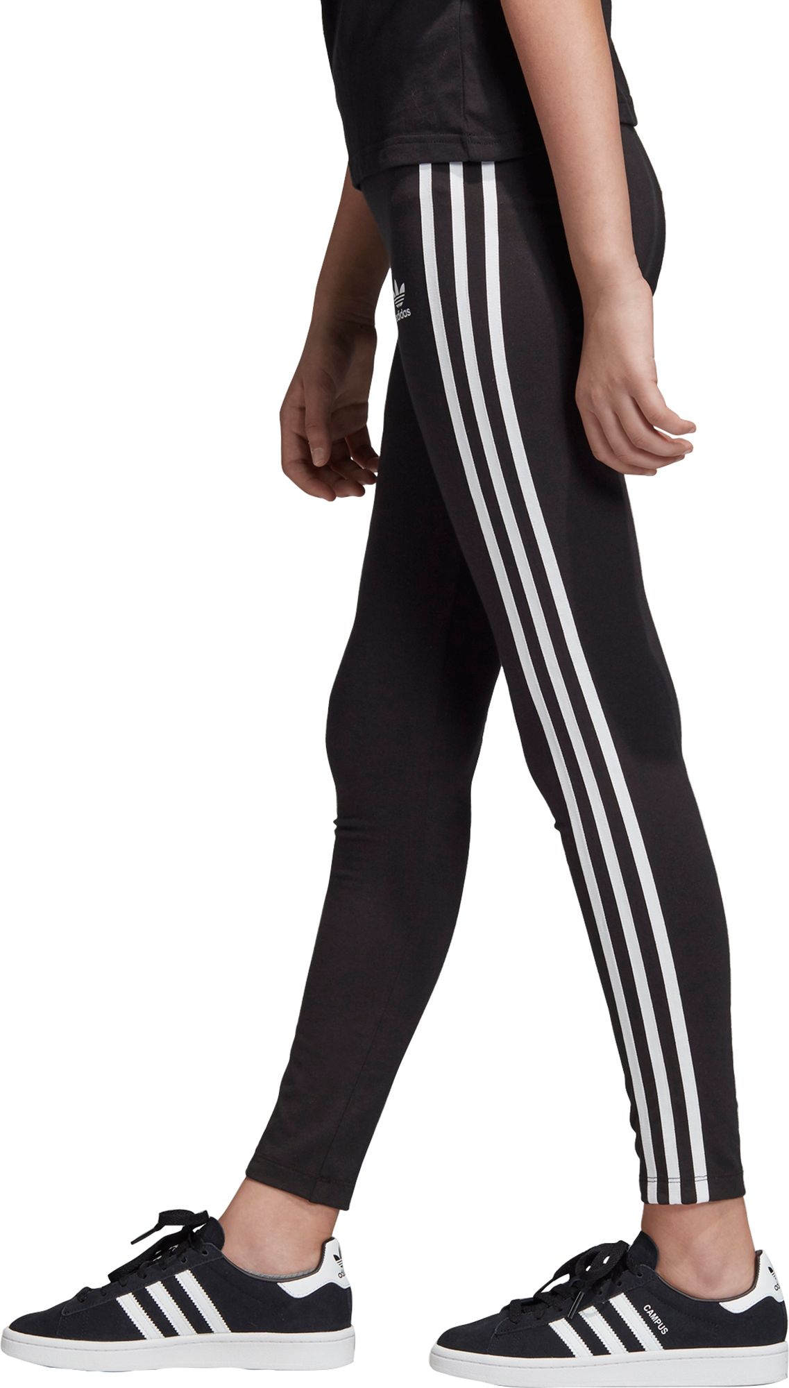 adidas 3 stripe leggings girls