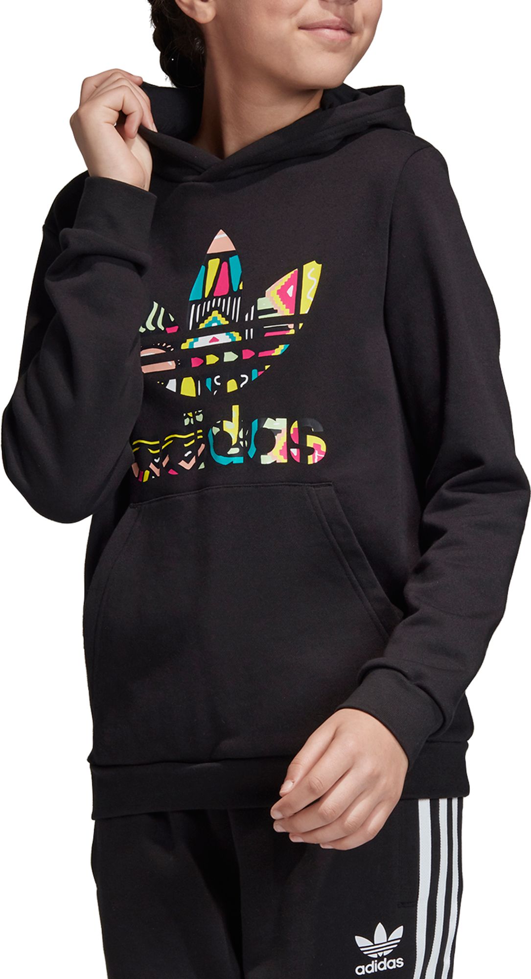 girls adidas trefoil sweatshirt