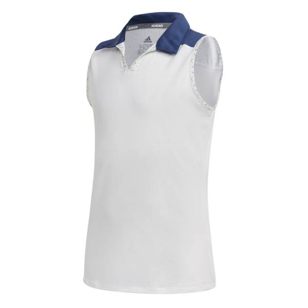 adidas Girls' Colorblock Sleeveless Golf Polo