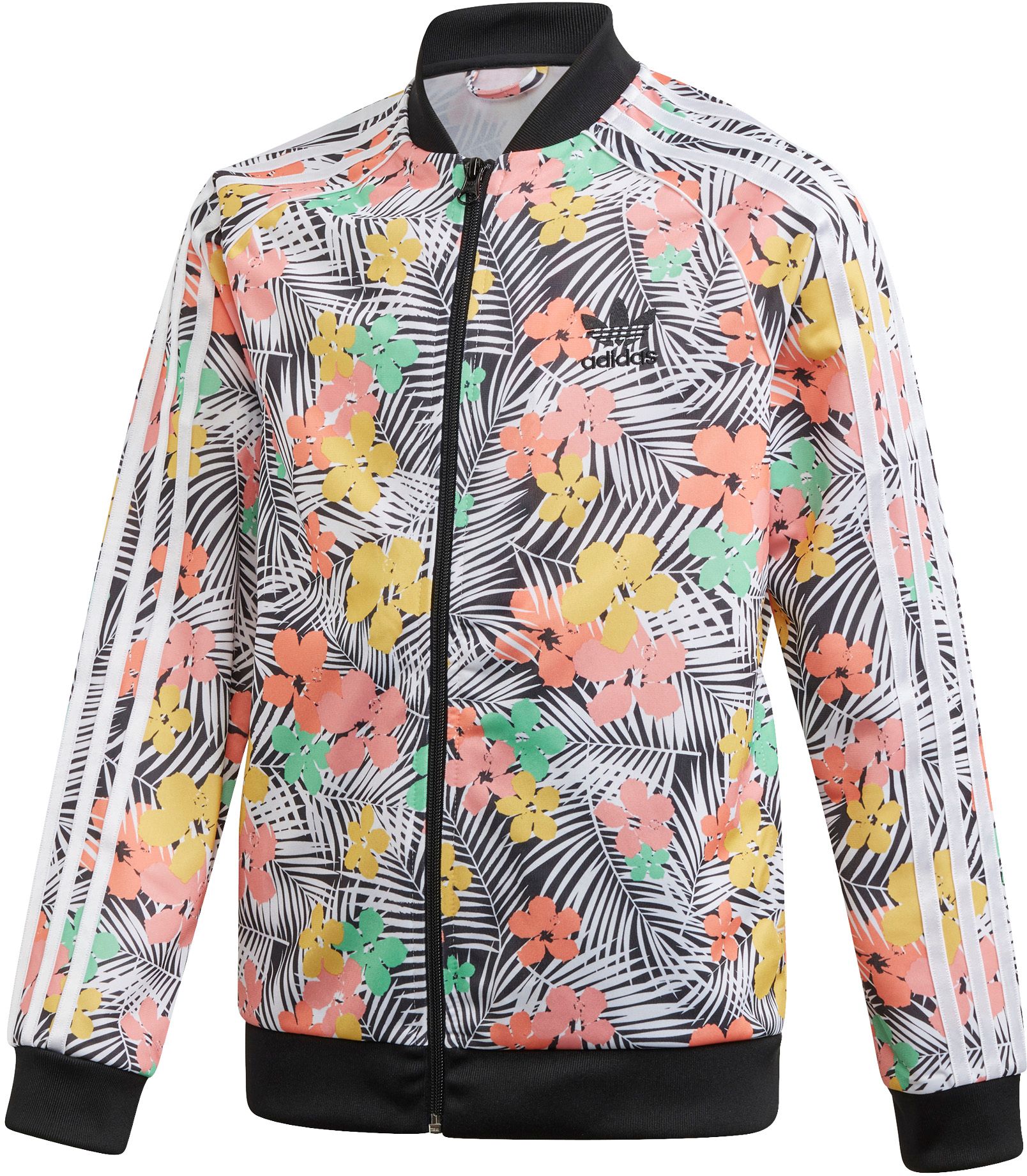 adidas originals floral print track jacket