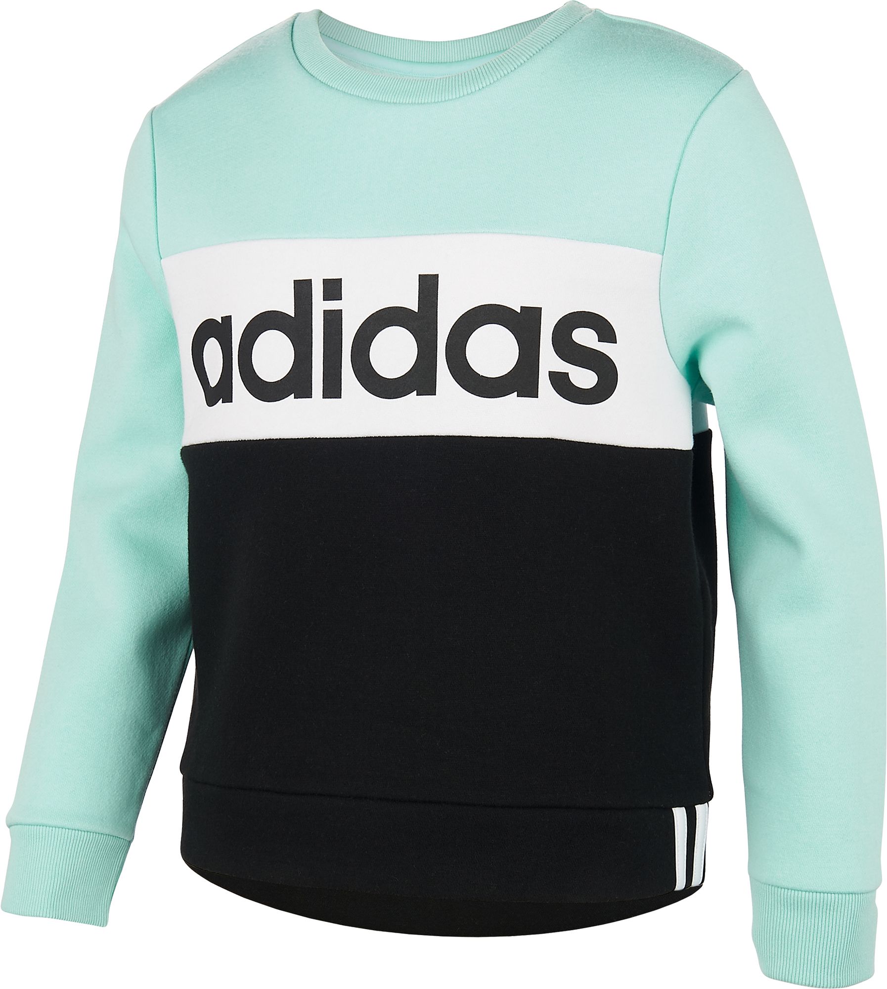 adidas Girls' Pieced Crew Sweatshirt 