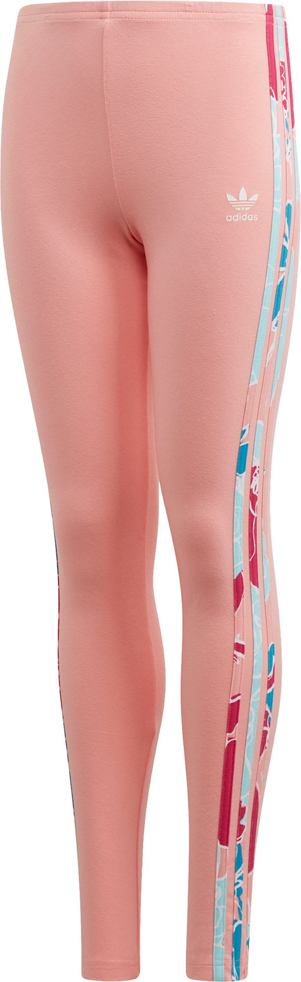 adidas leggings pink stripe