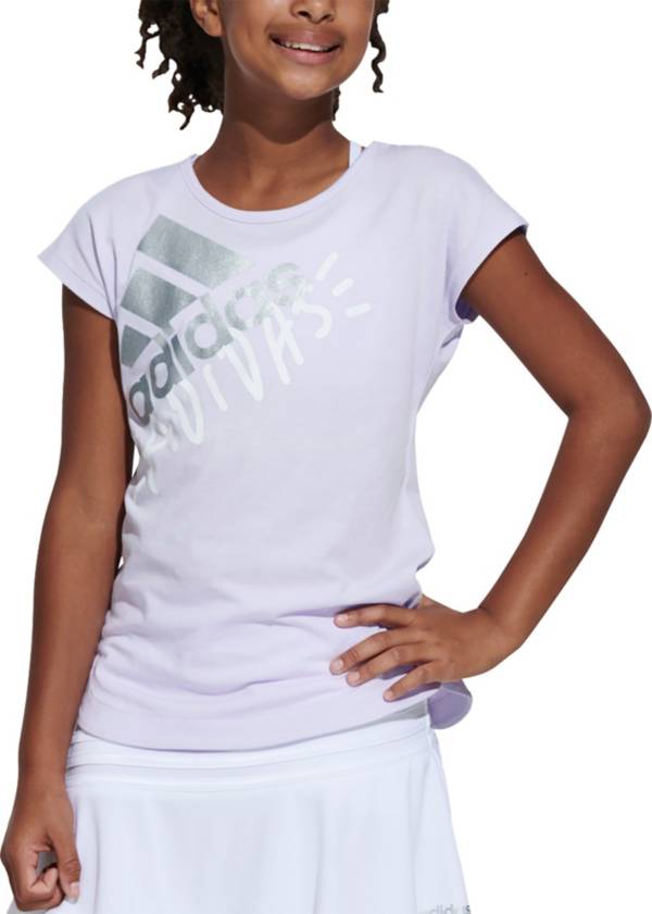 adidas Girls' Wordmark Graphic T-Shirt