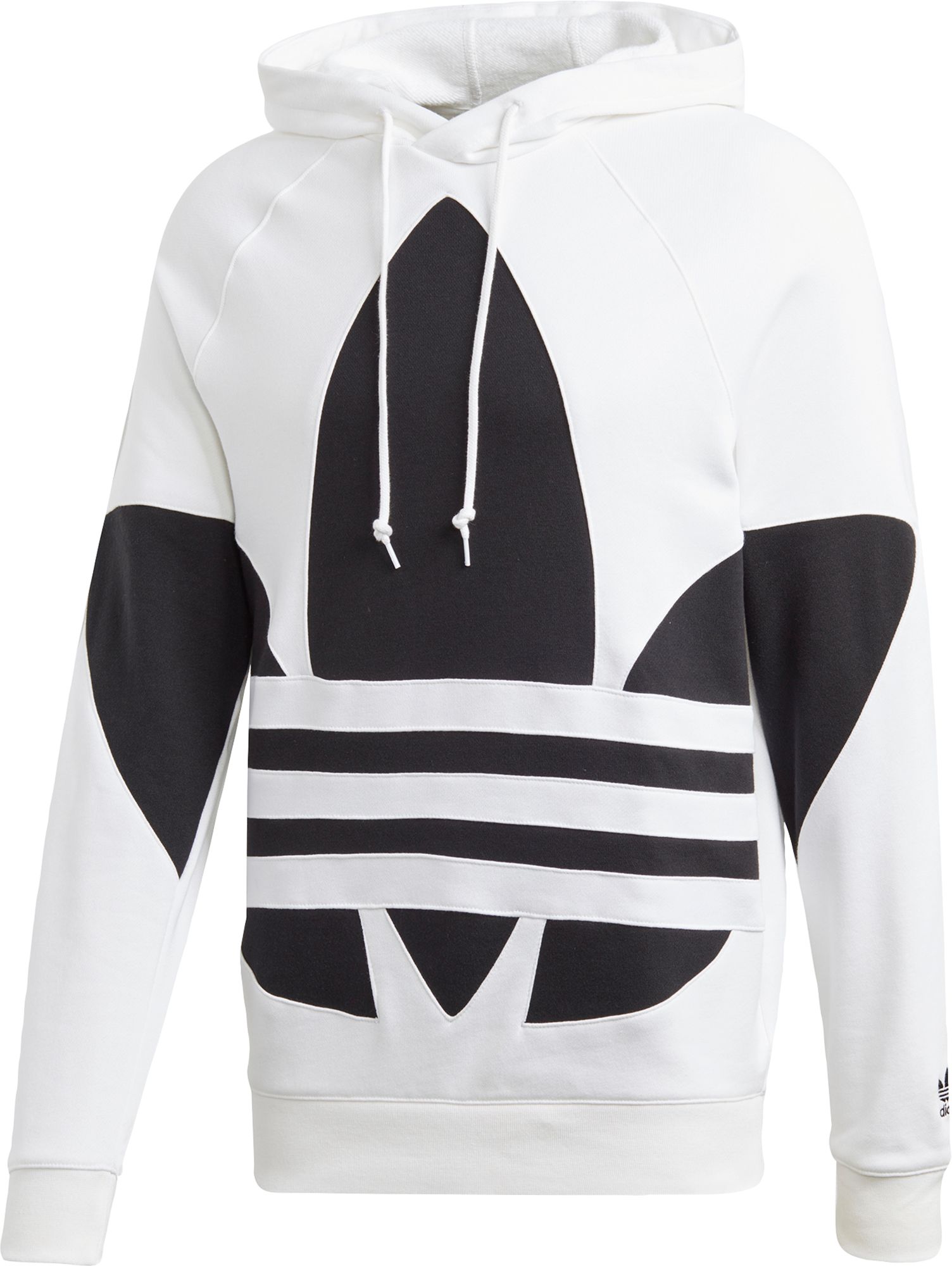 adidas trefoil hoodie white mens