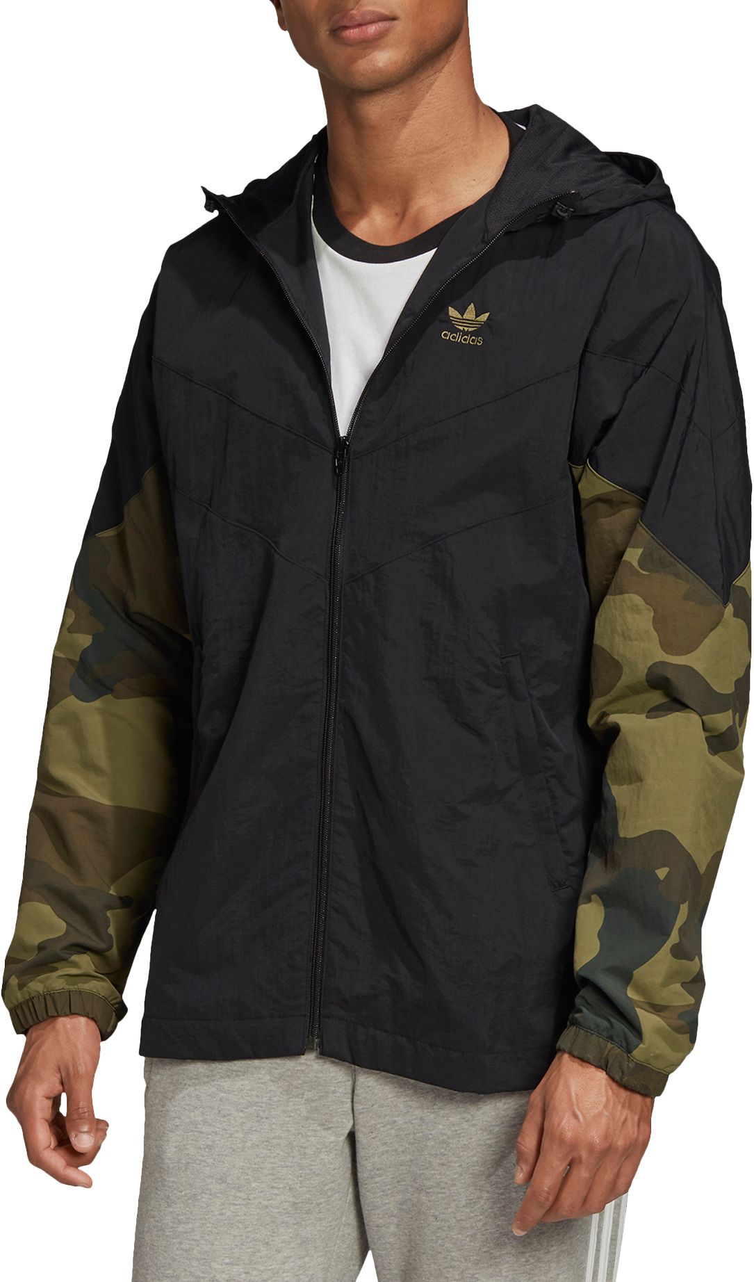 adidas camo windbreaker jacket