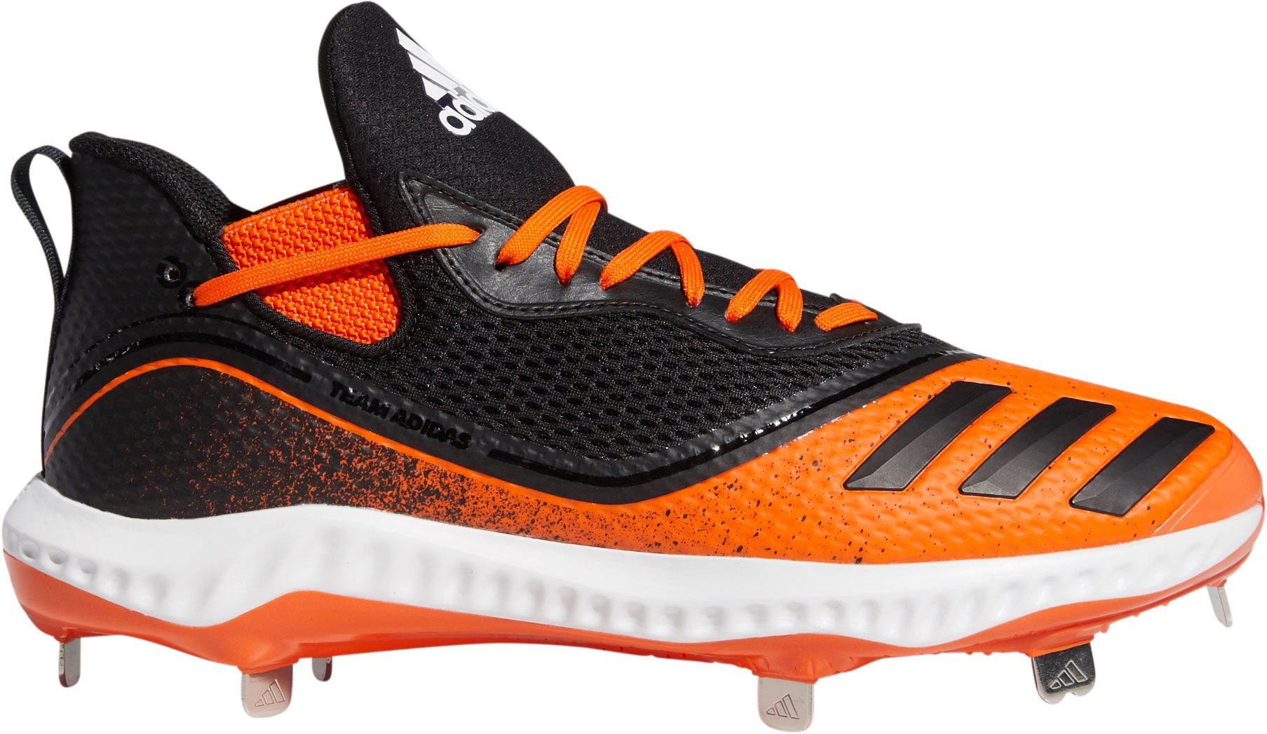 orange metal baseball cleats