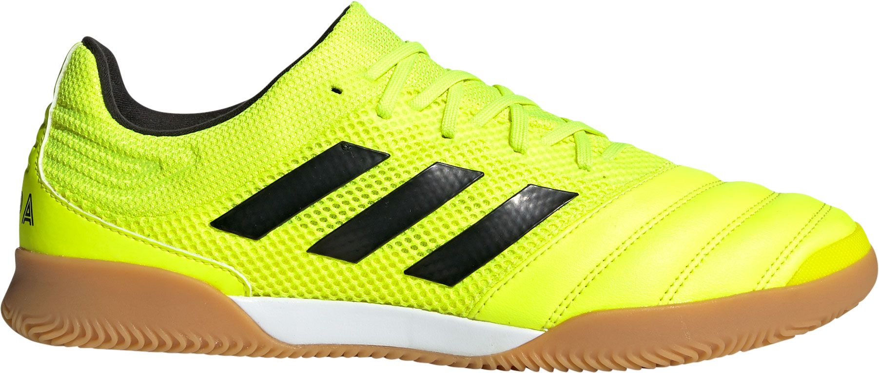 yellow adidas indoor soccer shoes