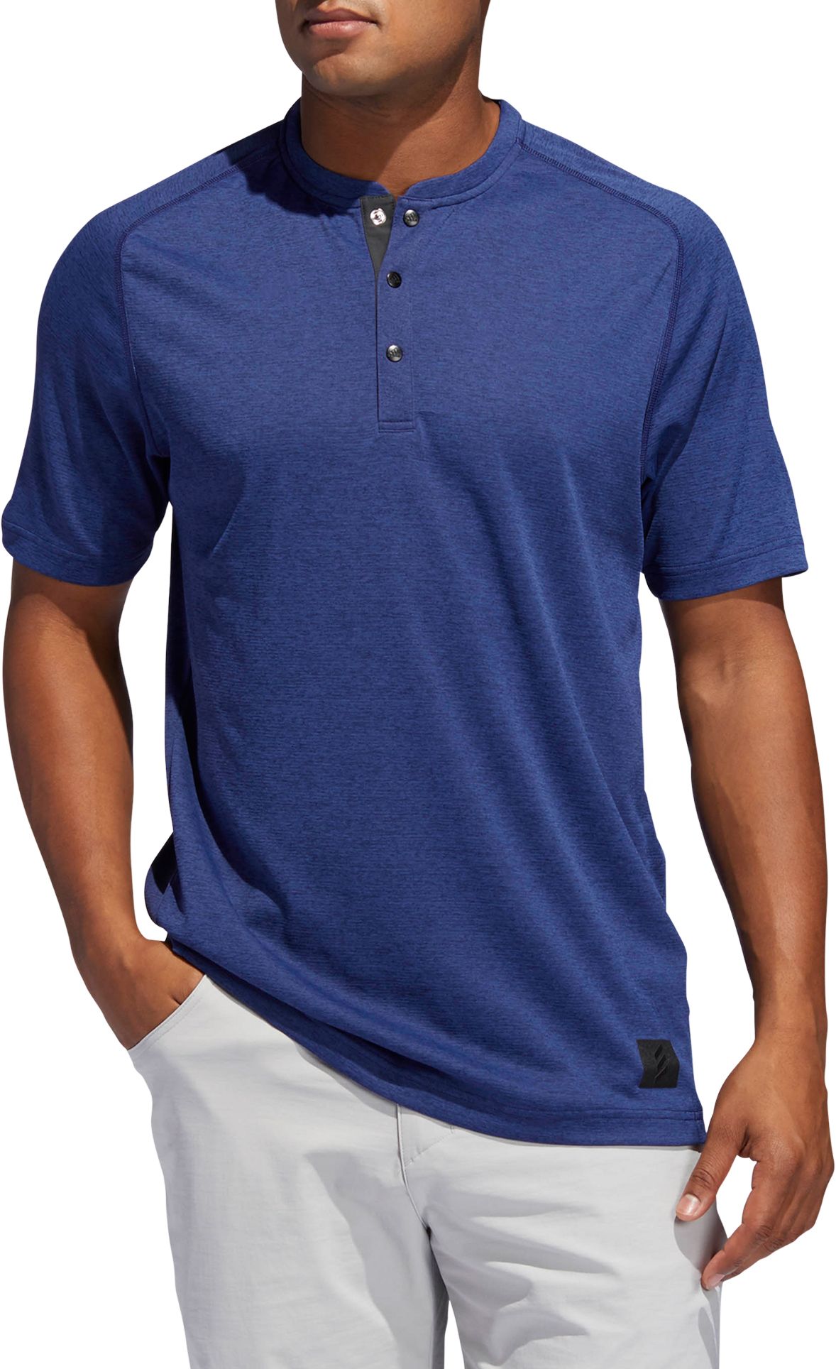 adidas no collar golf shirt