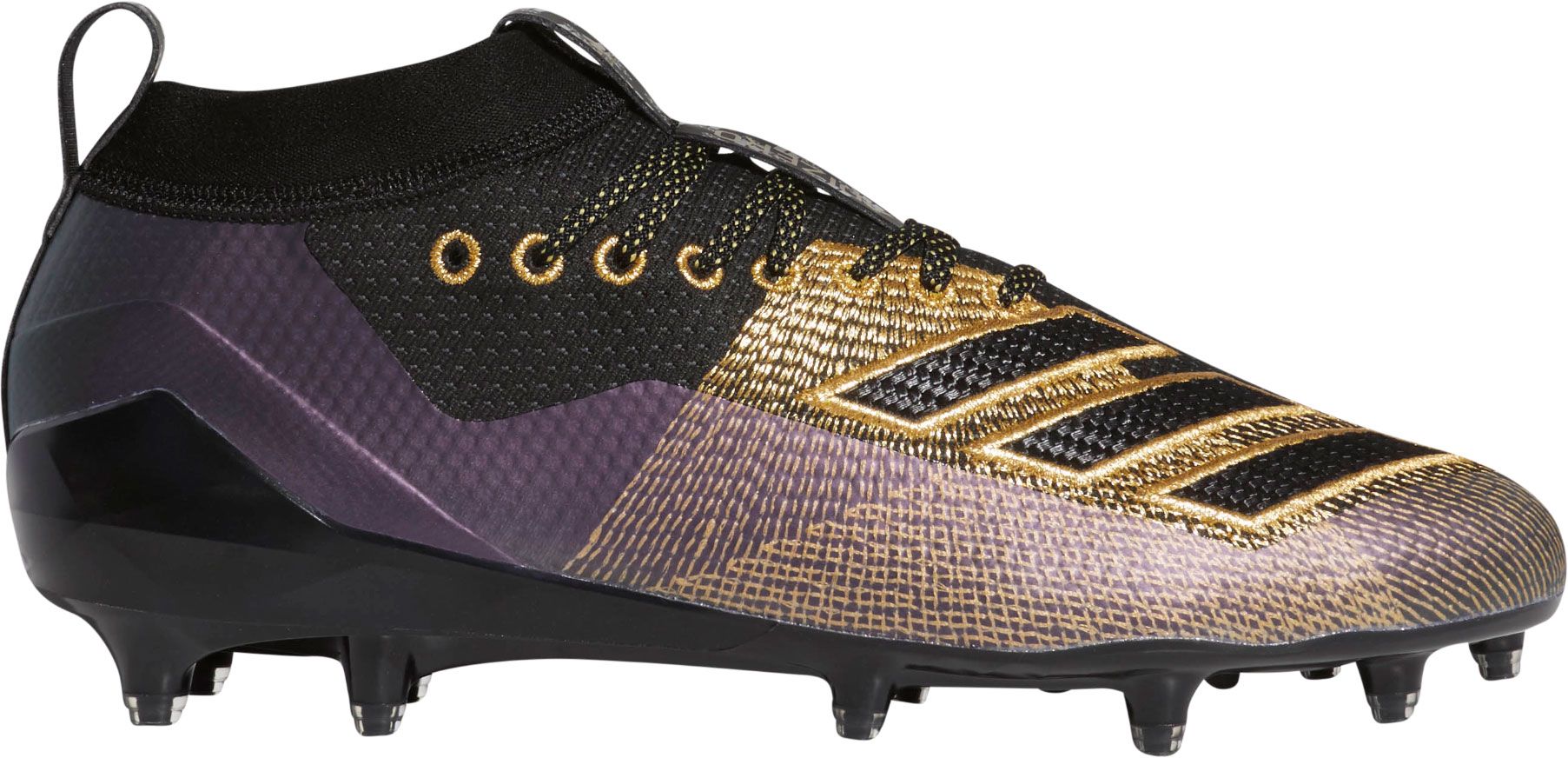 all black adizero football cleats