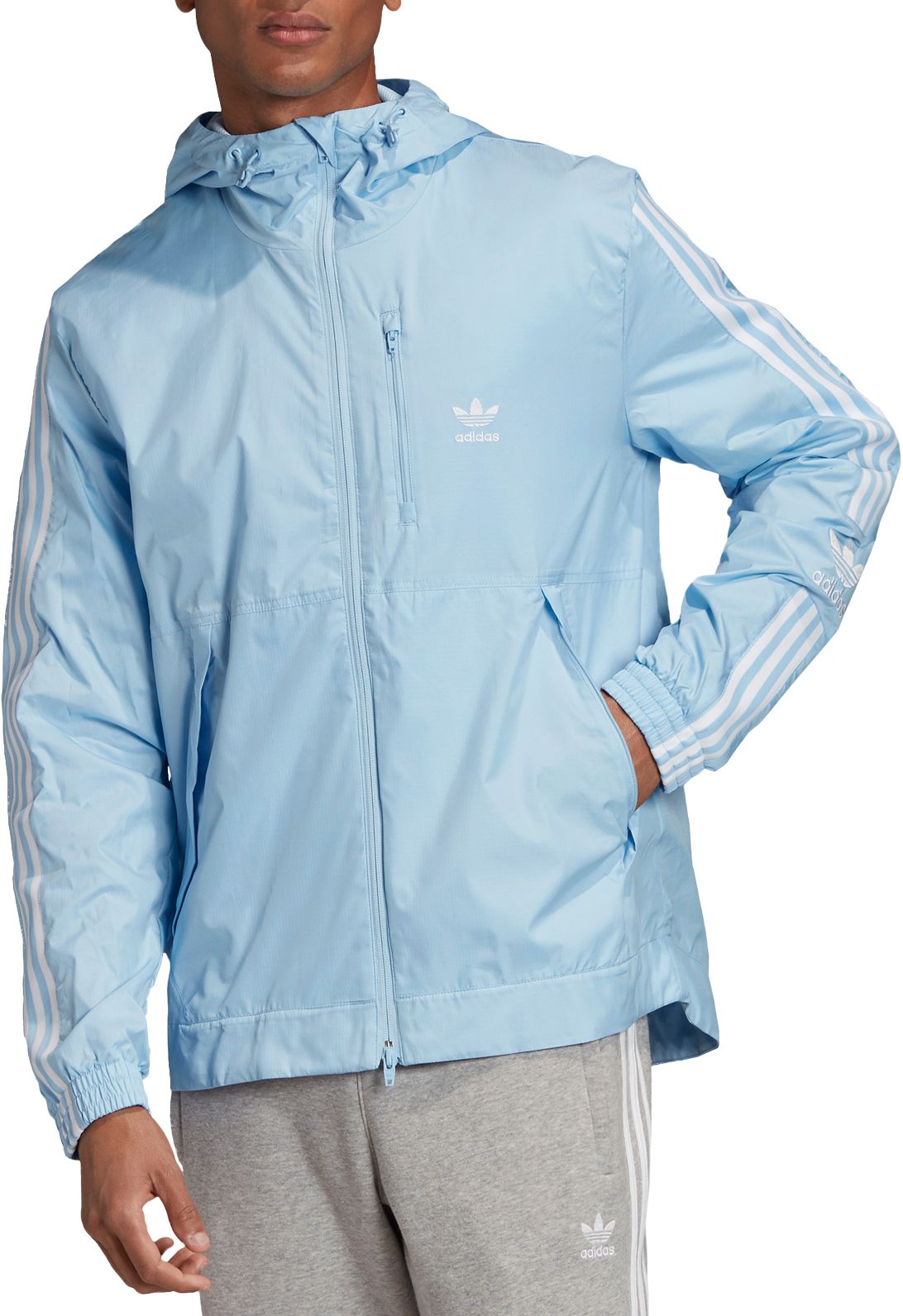 sky blue adidas jacket