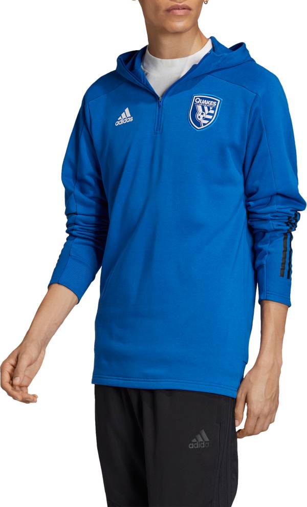 adidas Men's San Jose Earthquakes Travel Blue Full-Zip Jacket