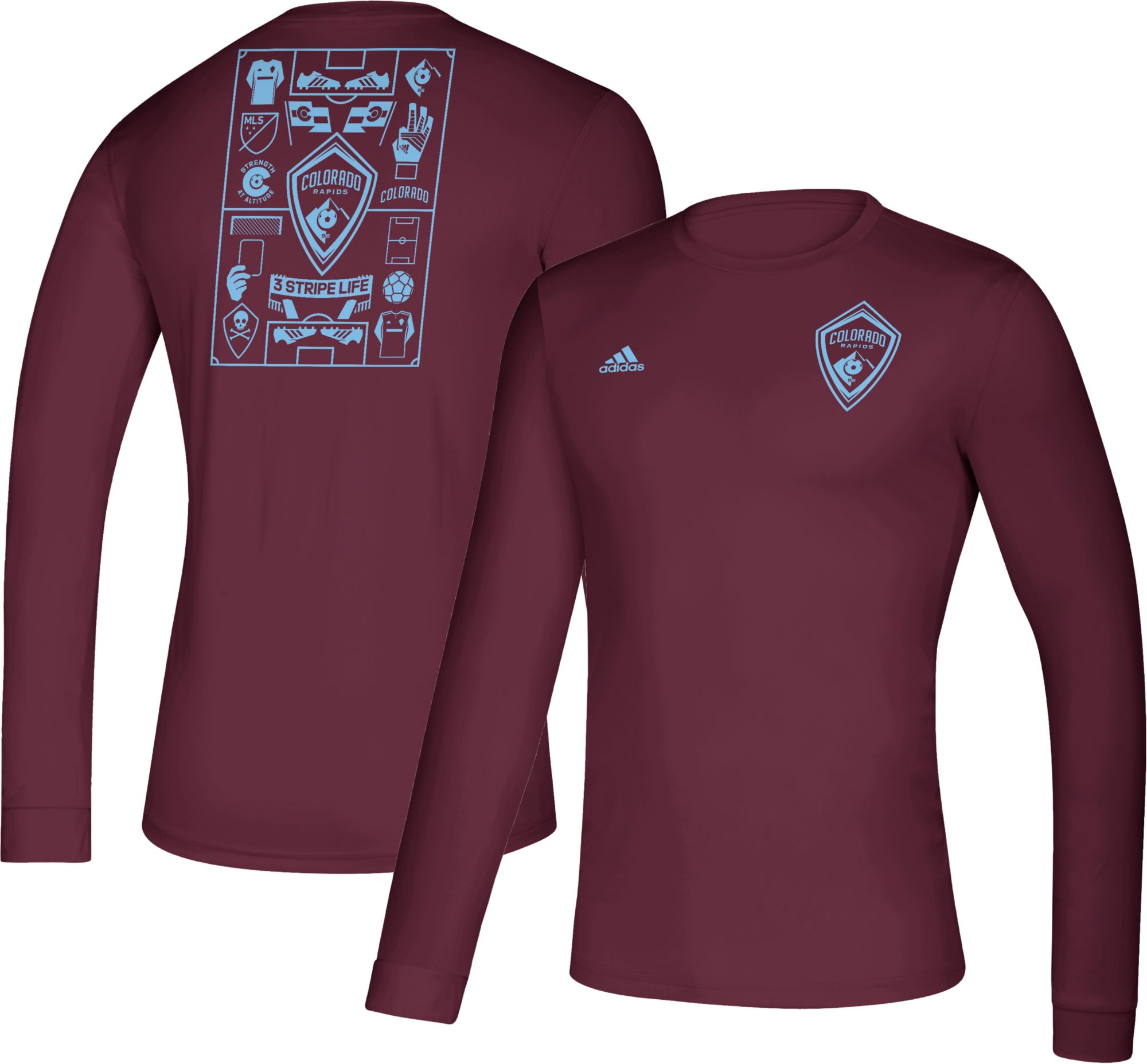 maroon long sleeve adidas shirt