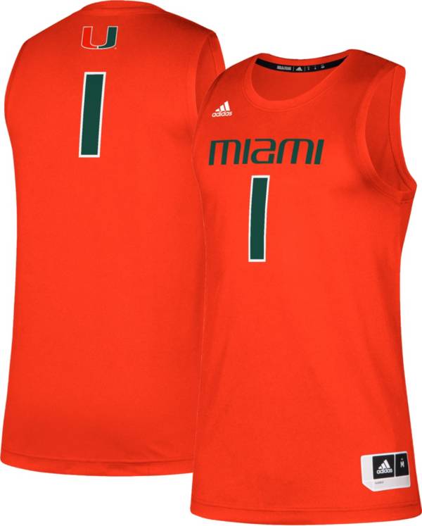 adidas Men's Miami Hurricanes #1 Orange Creator 365 ...