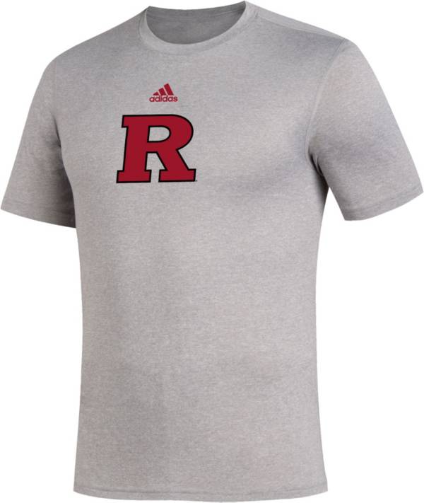 adidas Men's Rutgers Scarlet Knights Grey Locker Room Logo Creator T-Shirt