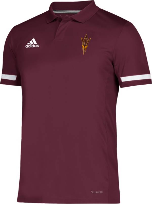 adidas Men's Arizona State Sun Devils Maroon Team 19 Sideline Football Polo