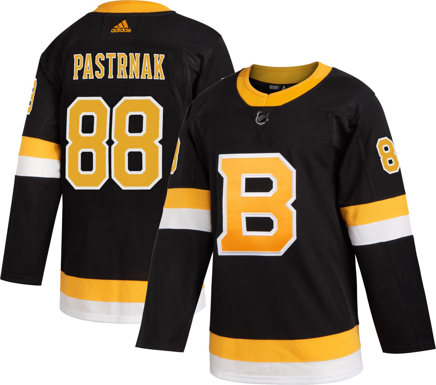 adidas Men s Boston Bruins David Pastrnak 88 Premium Authentic Alternate Jersey Dick s Sporting Goods