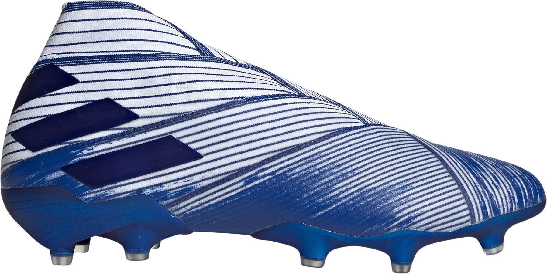blue and white adidas soccer cleats