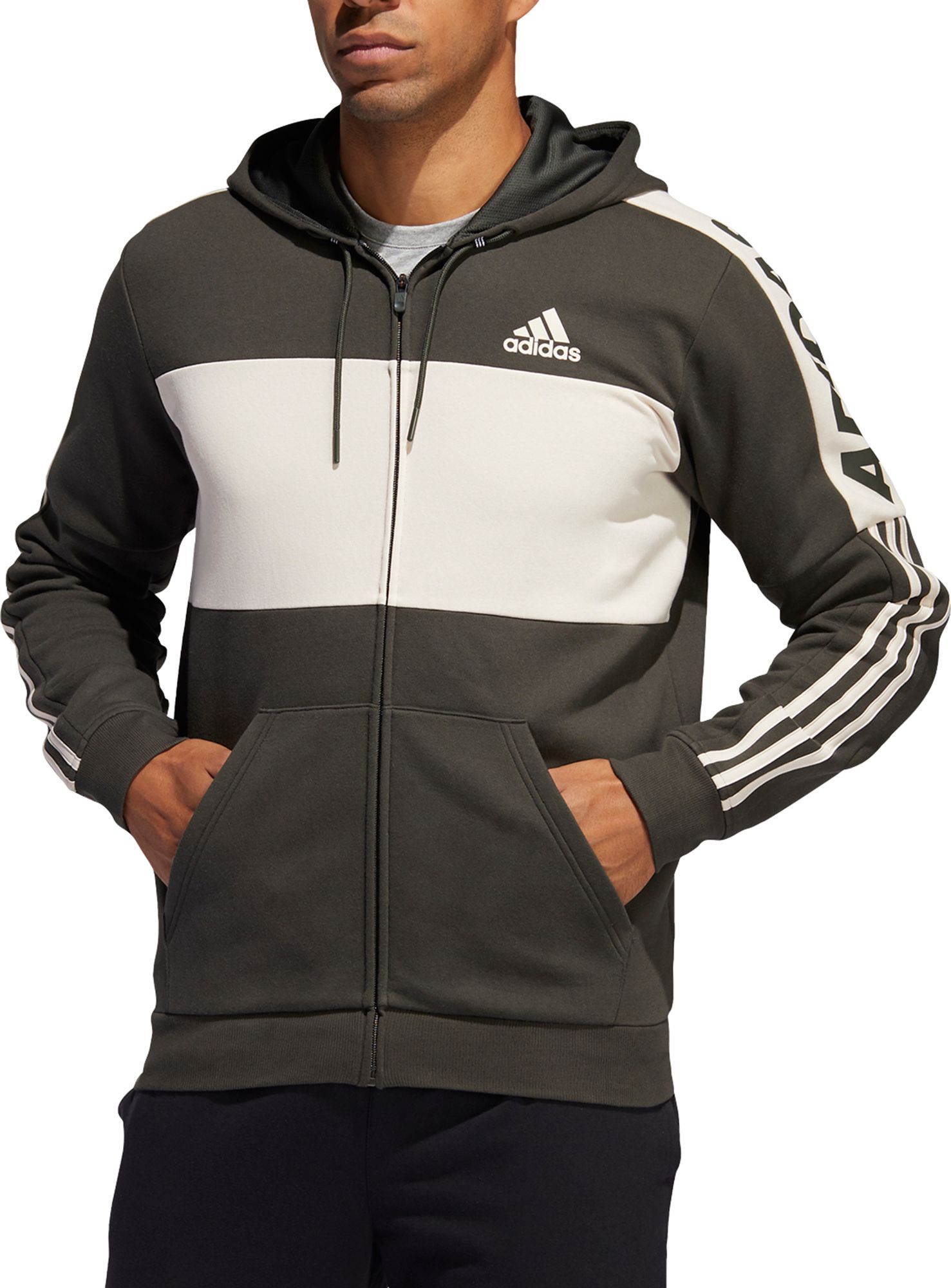 adidas zipper hoodie mens