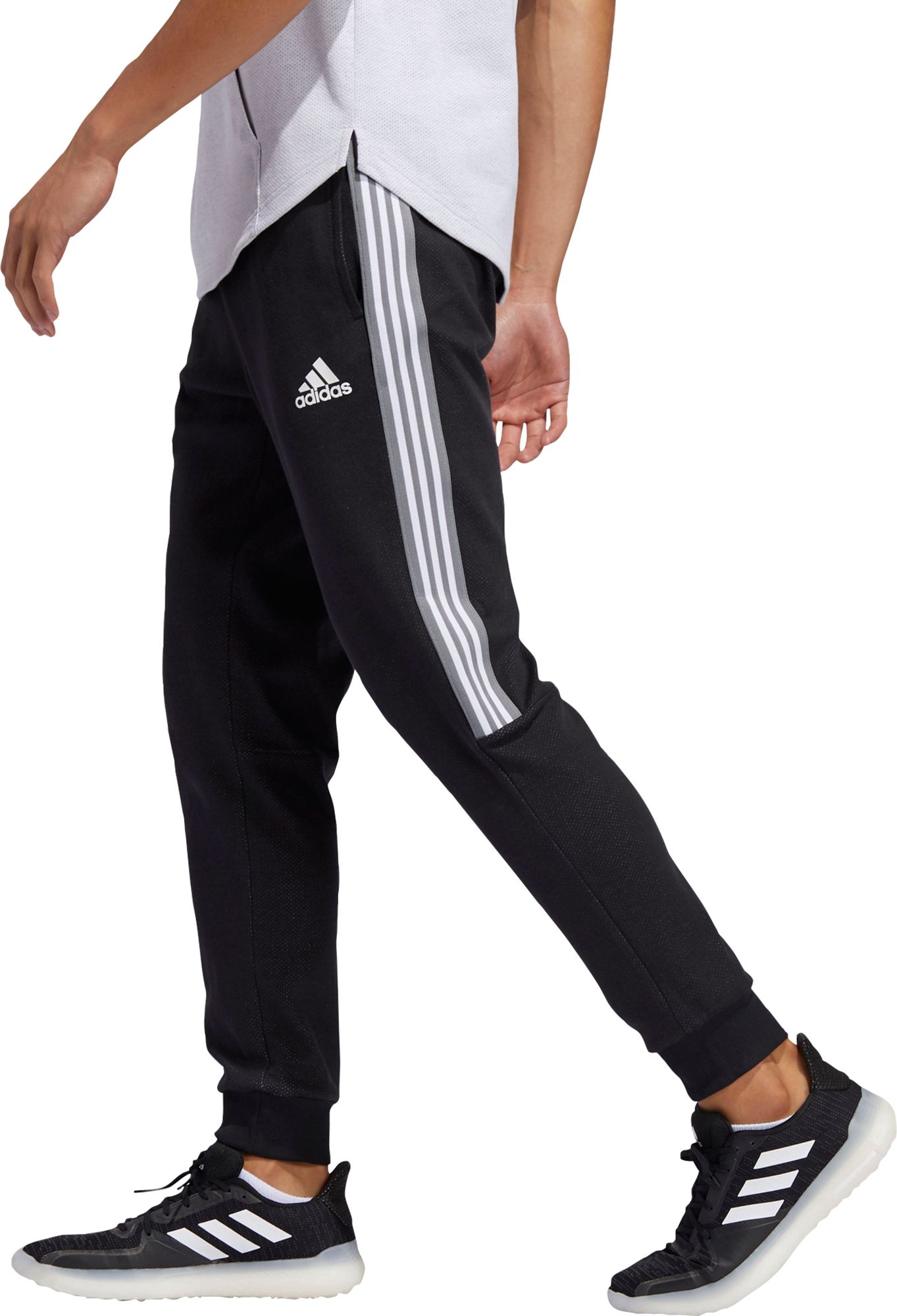 black on black adidas joggers