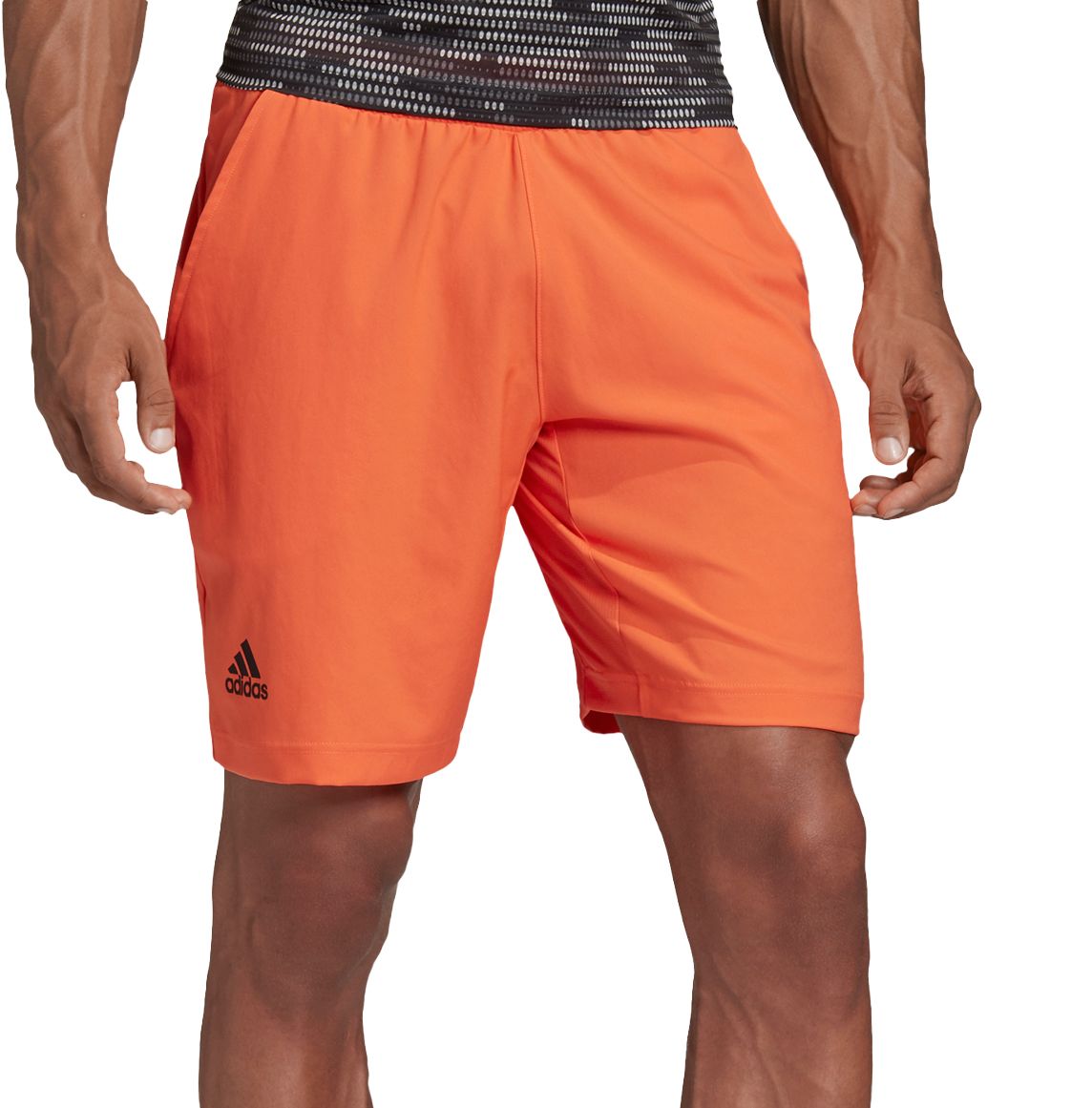 adidas orange tennis shorts