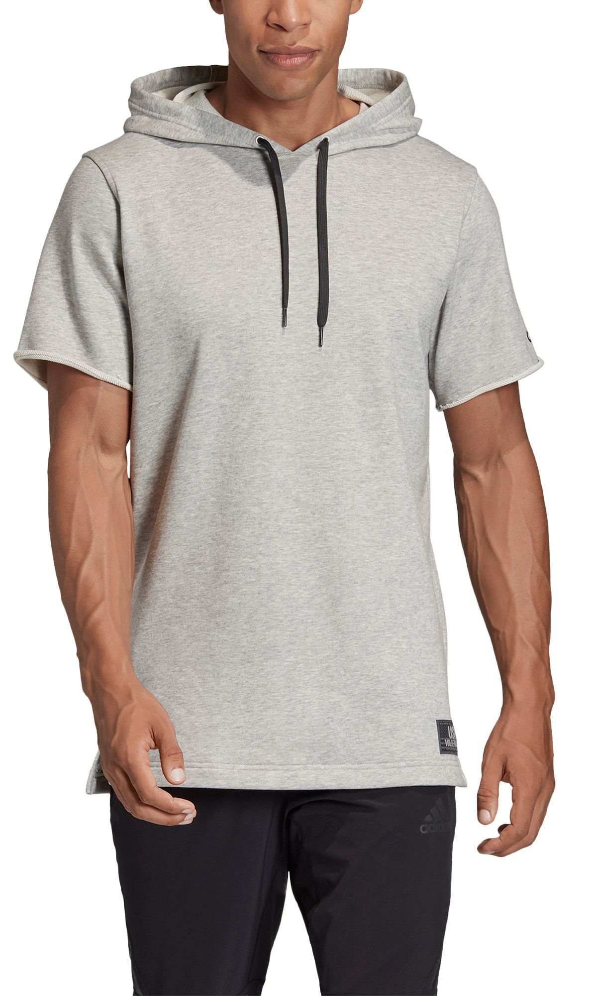 mens adidas short sleeve hoodie