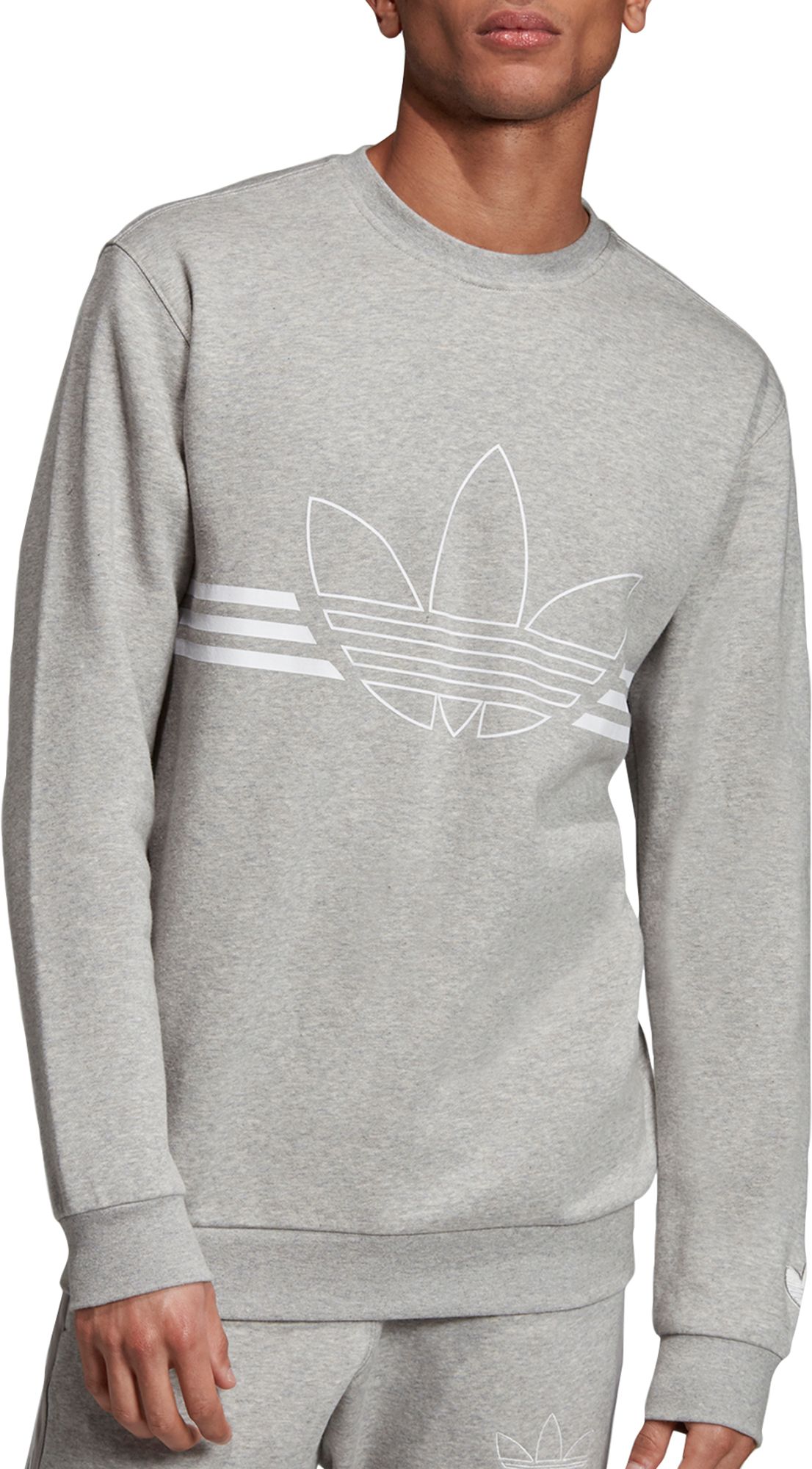 white adidas crew neck sweatshirt