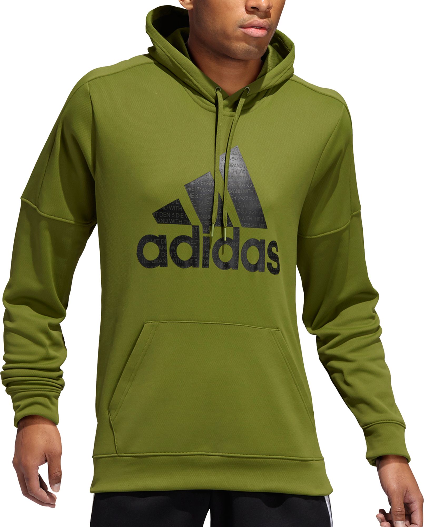 adidas men's team issue badge of sport graphic hoodie