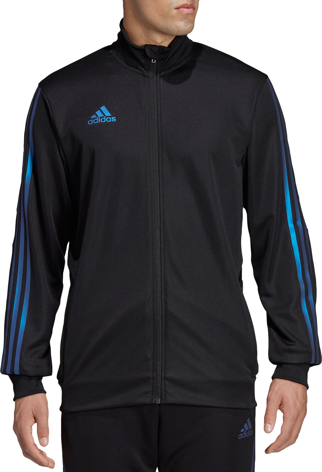 mens blue adidas track jacket