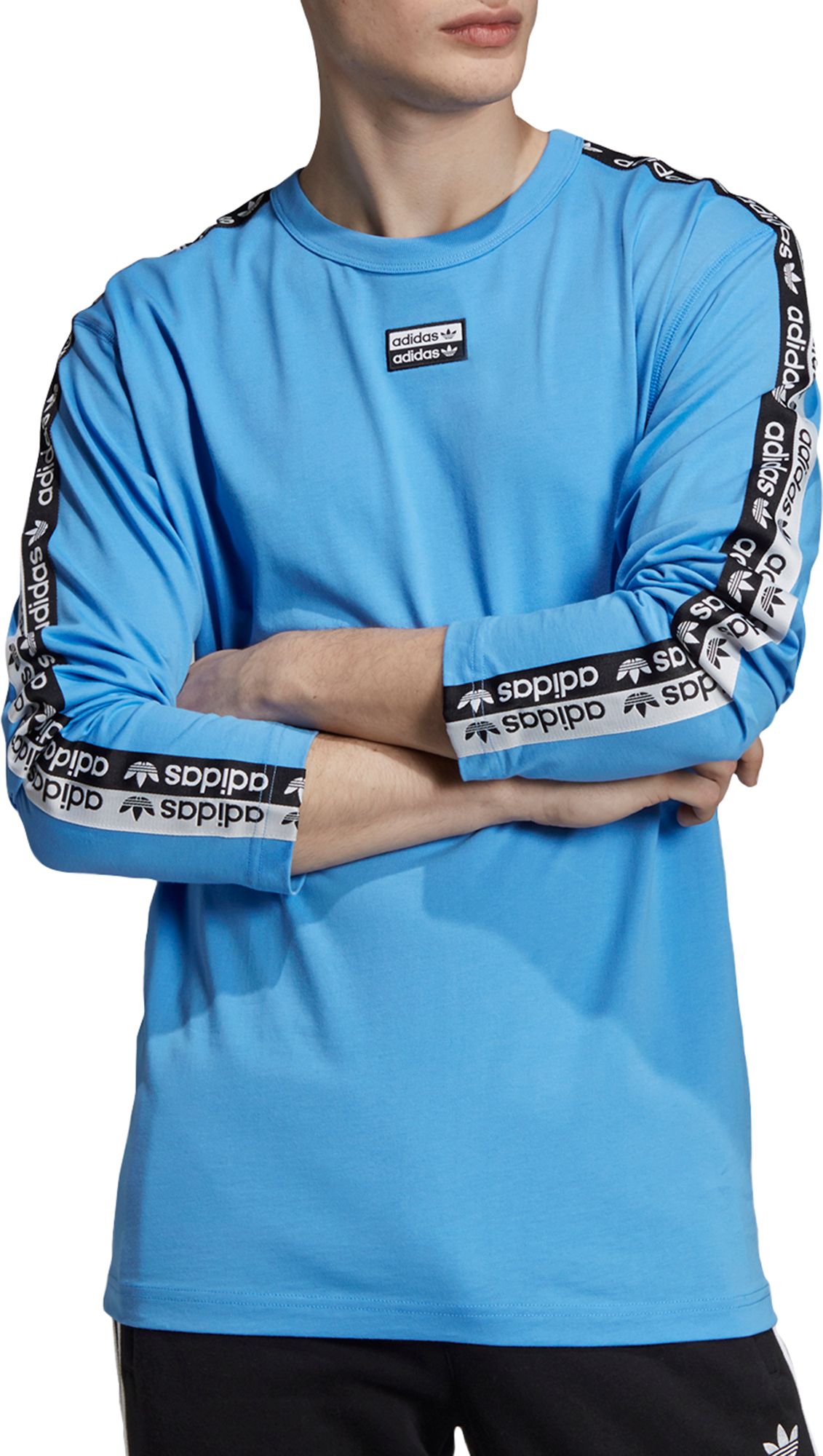 adidas blue long sleeve shirt