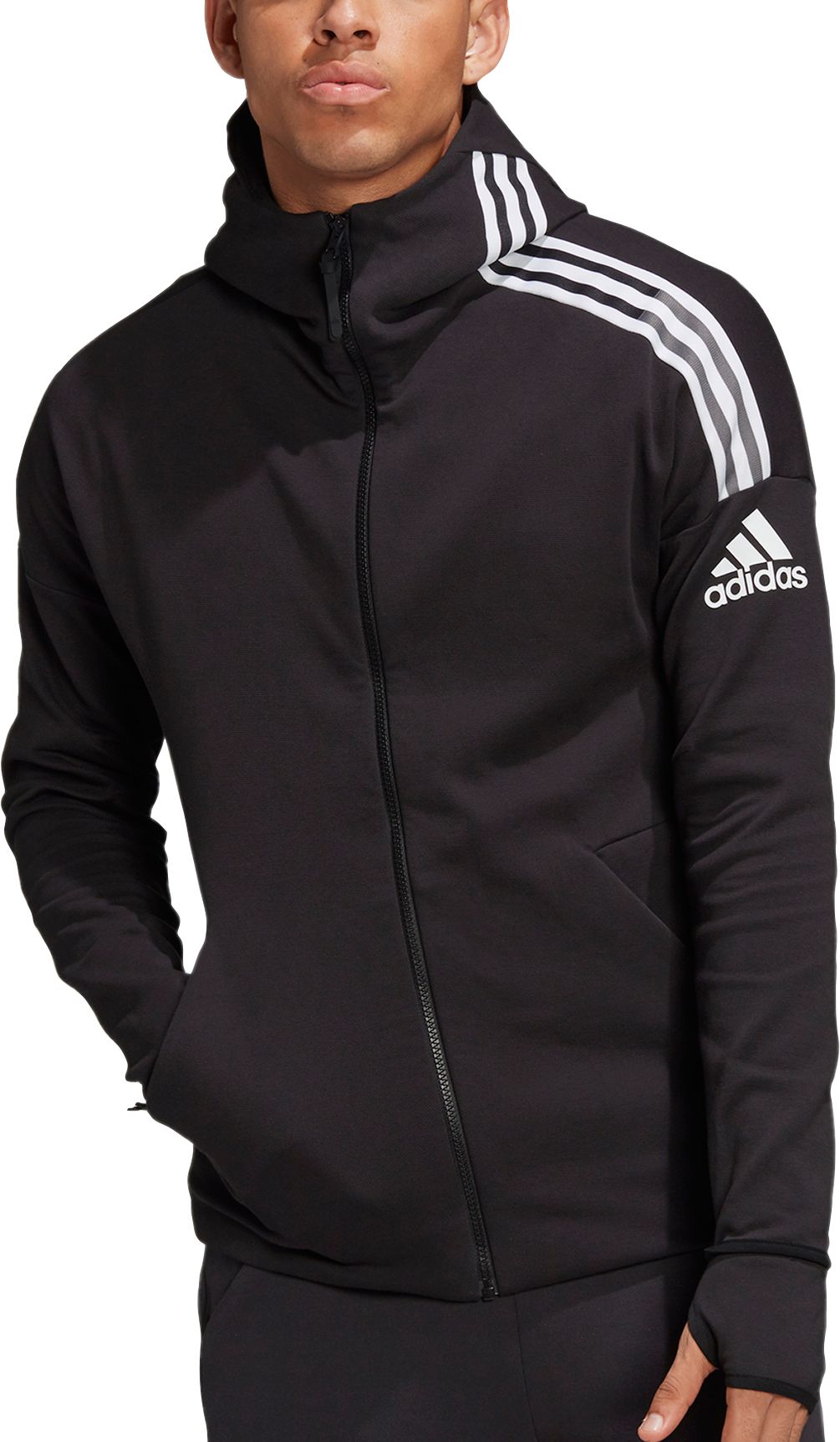 adidas zipper hoodie mens