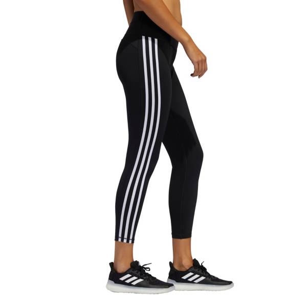 Adidas - 3-Stripes High-Rise Cotton Leggings With Chenille Flower