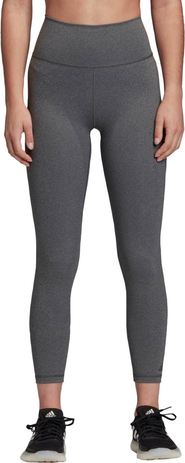  adidas Womenomen E Lin Tight, Dark Grey Heather/Purple Tint,  X-Small/Large : Clothing, Shoes & Jewelry