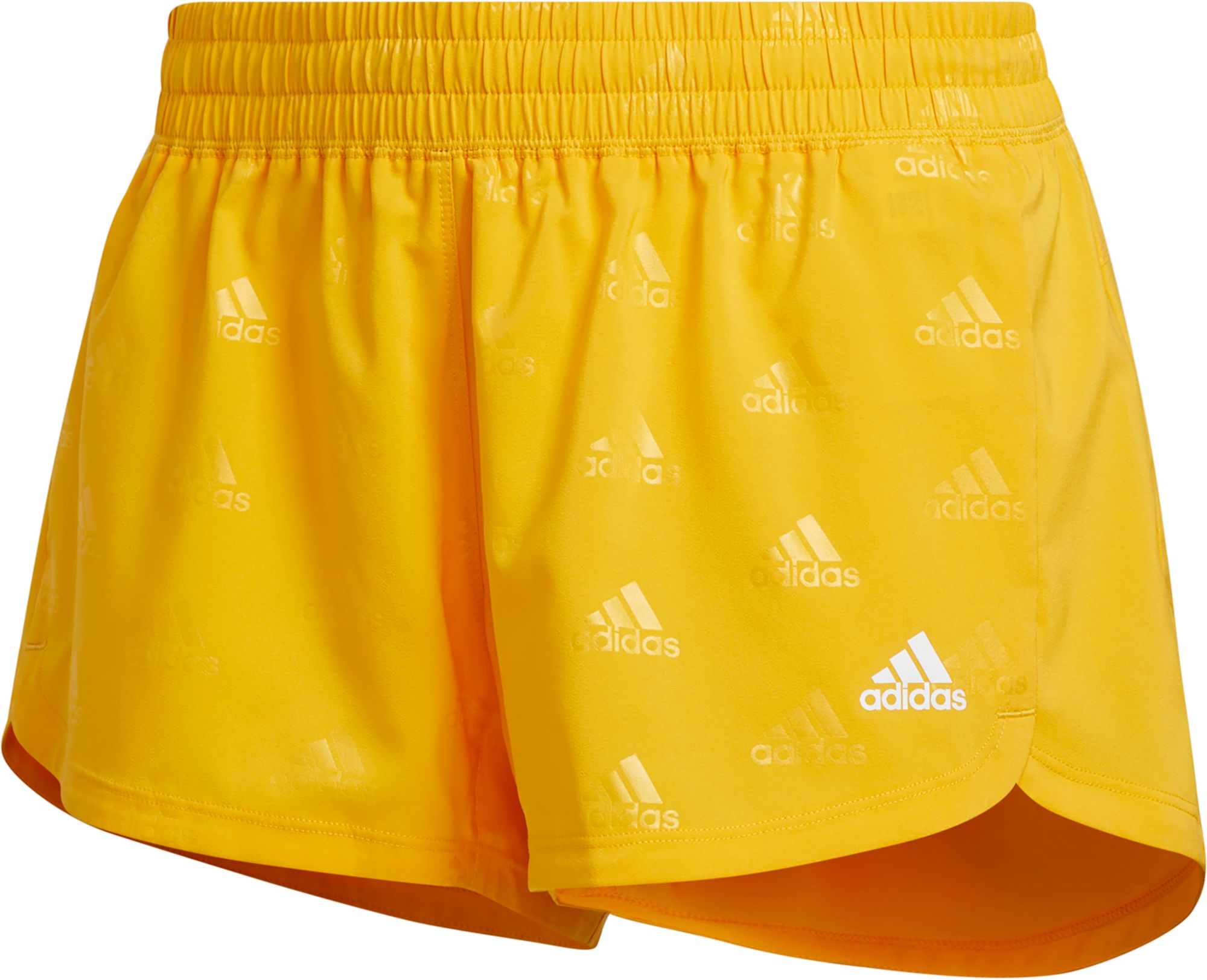 adidas women's badge of sport print pacer shorts