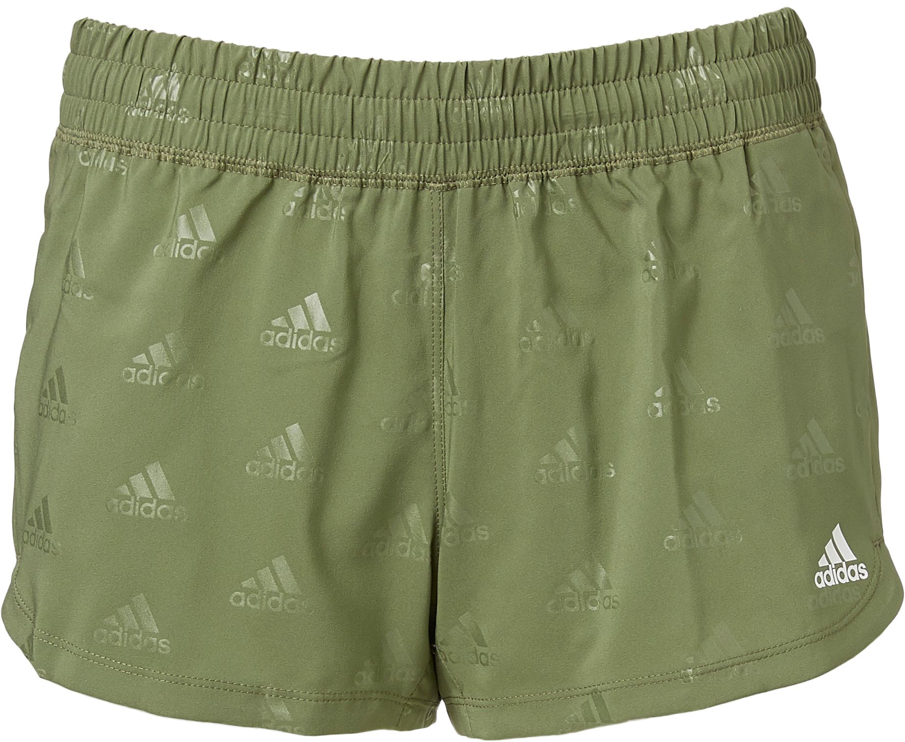 adidas women's badge of sport print pacer shorts
