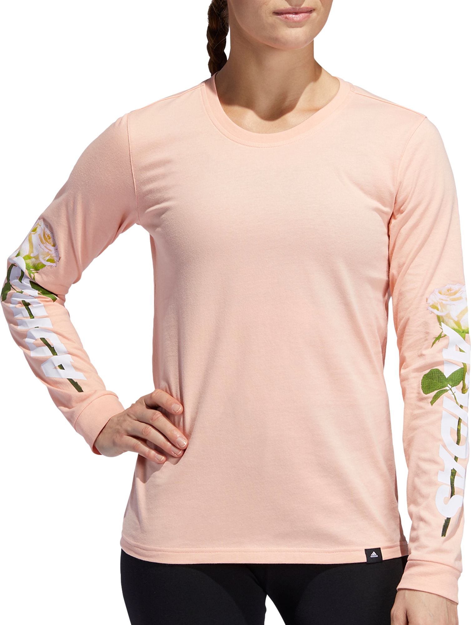 long sleeve pink adidas shirt