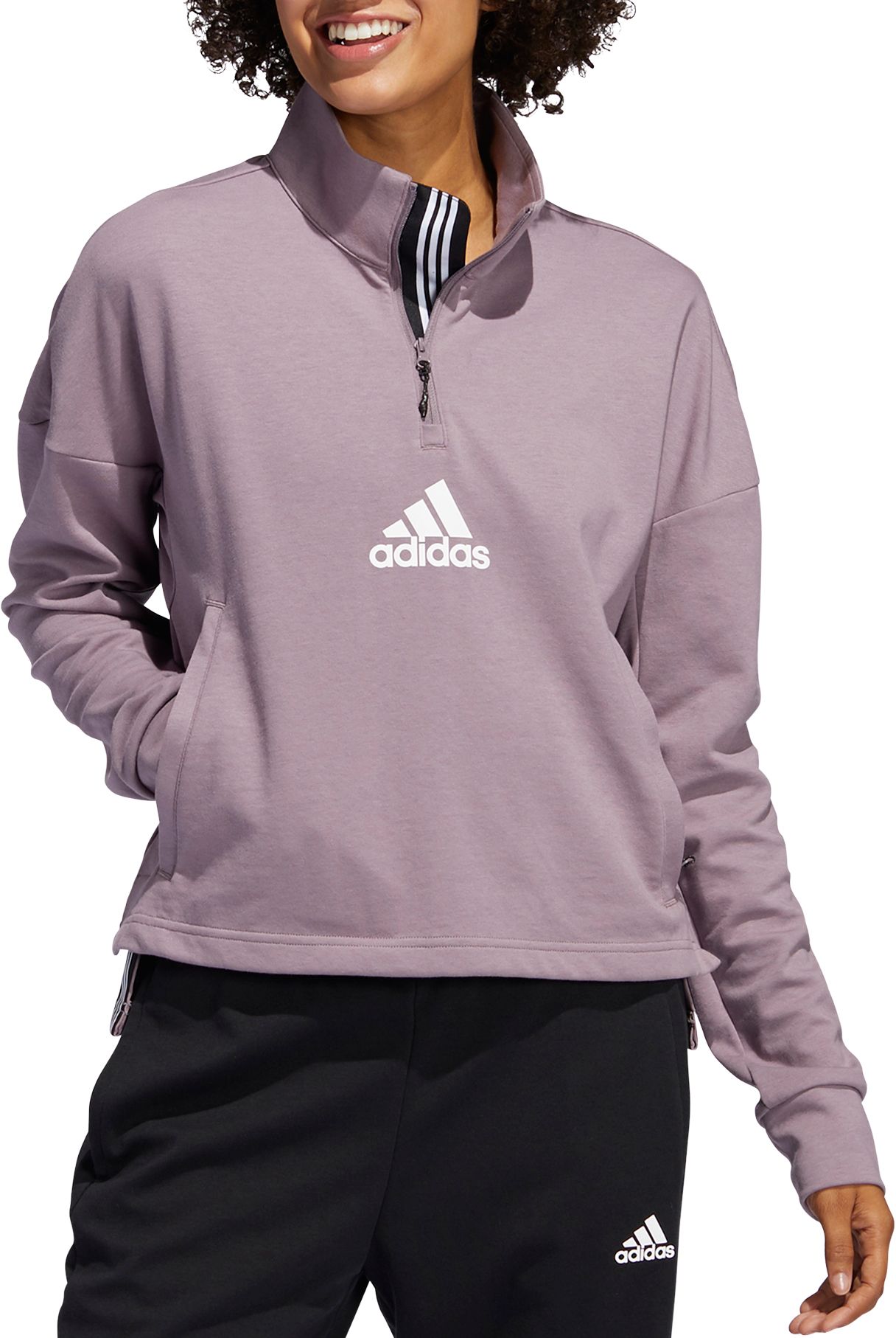 adidas women's post game fleece pullover