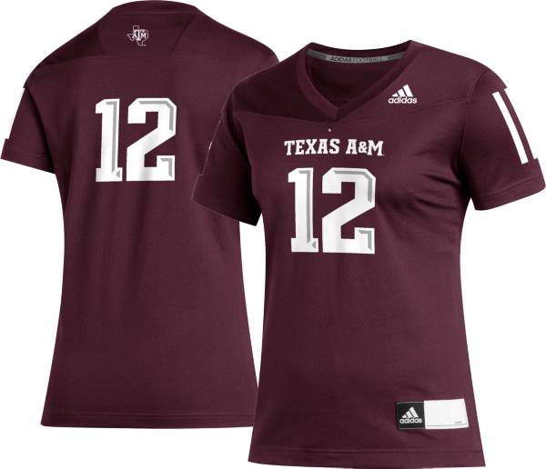 adidas Women's Texas A&M Aggies #12 Maroon Replica Football Jersey