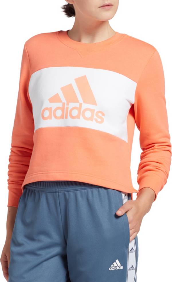 Orange discount adidas sweatshirt