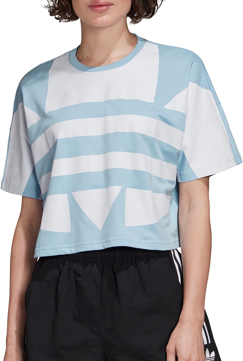 adidas cropped graphic tee