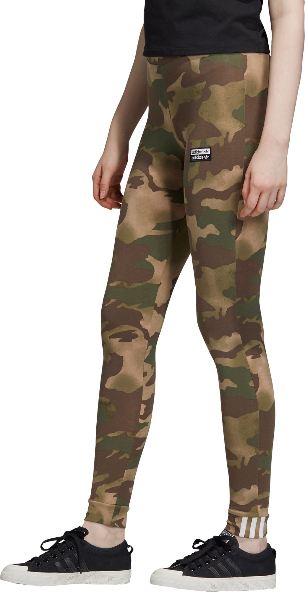 womens khaki adidas leggings